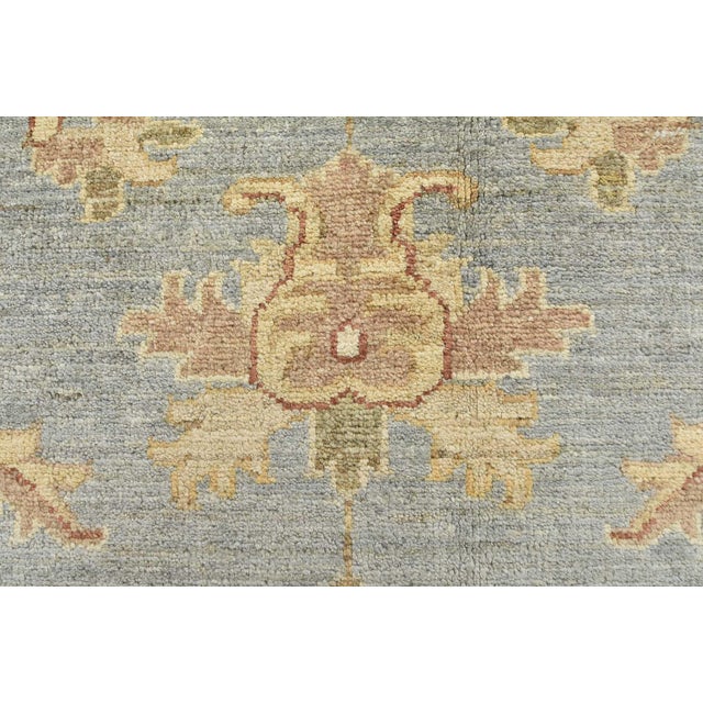 Textile Ziegler Rug 9'1'' X 11'11'' Blue Wool Hand-Knotted Oriental Carpet For Sale - Image 7 of 12