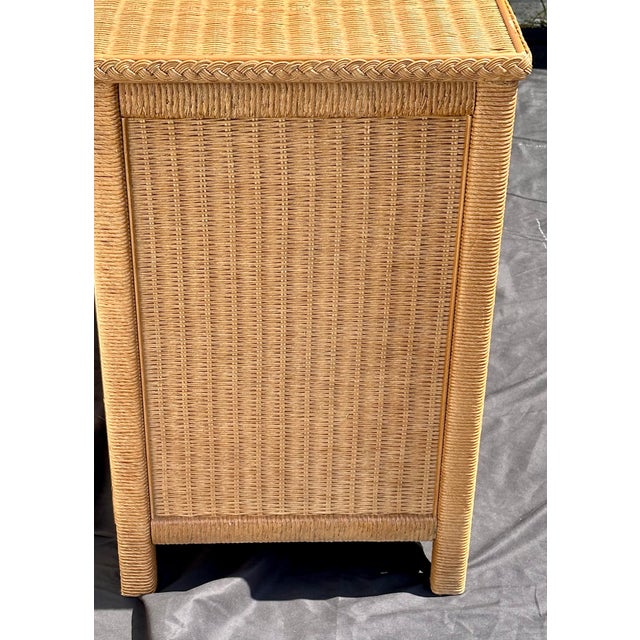 1980s Wicker Dresser By Henry Link Chairish