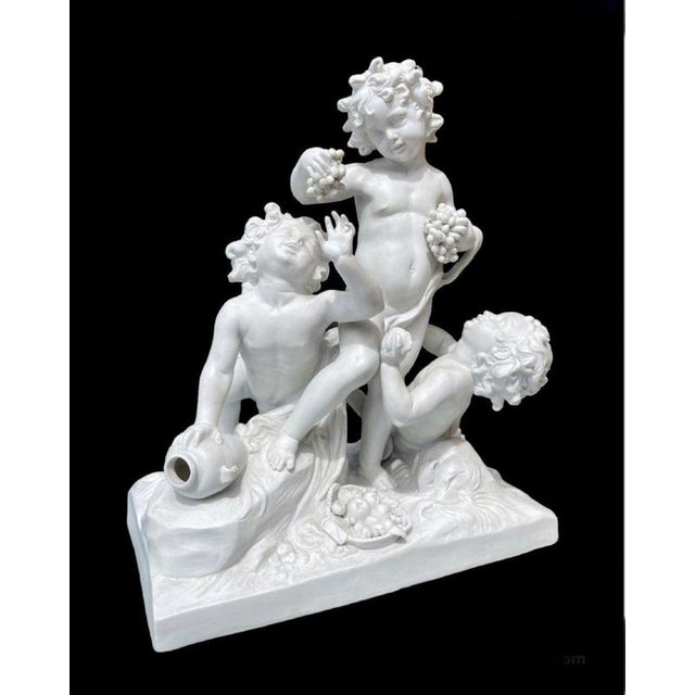 Bacchus and Puttis in Biscuit Porcelain from Saxe Volkstedt Rudolstadt For Sale - Image 11 of 11