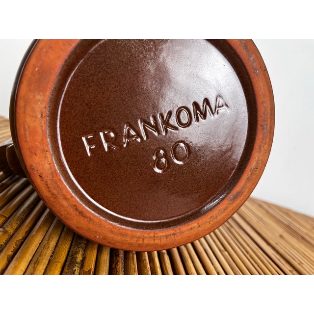 Ceramic Vintage Frankoma Pottery Brown Pitcher For Sale - Image 7 of 8