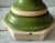 Light Green Mid Century Large Staked Green and Cream Ceramic Table Lamp For Sale - Image 8 of 8