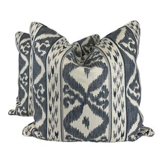 Cowtan & Tout "Rapallo" in Blue 22" Pillows-A Pair For Sale
