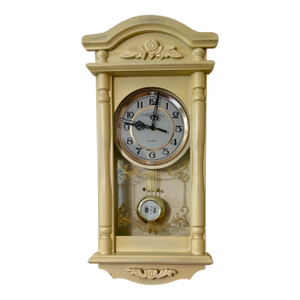 Mid 20th Century European Retro Quartz Pendulum Wall Clock