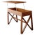 Brown Wooden Console Table with Lifting Top, Italy 1960s For Sale - Image 8 of 8