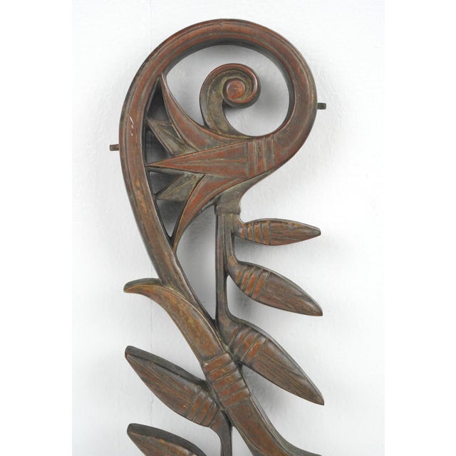 Reclaimed 18.25 In. Art Nouveau Bronze Piece For Sale - Image 6 of 8