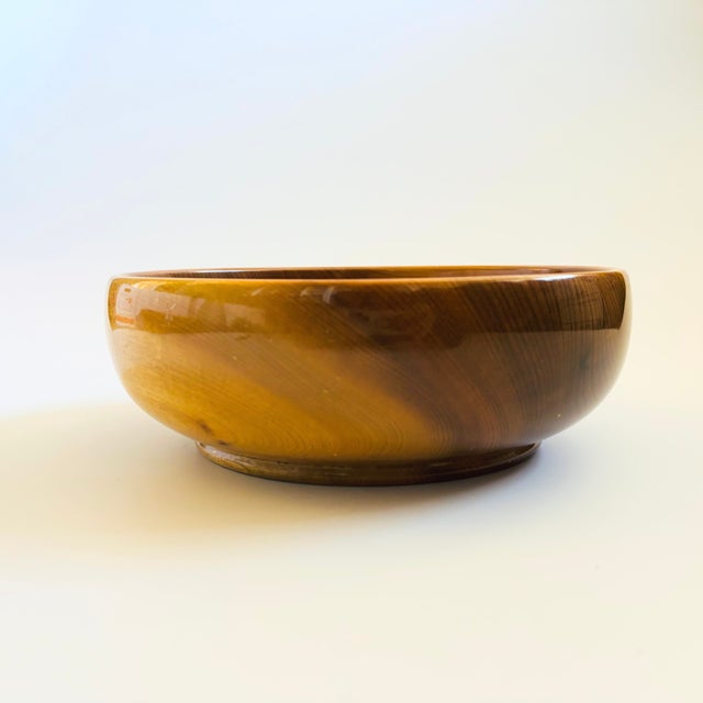 A lovely vintage myrtlewood salad bowl. Beautiful natural grain to the wood in a simple shape. Made in Oregon.