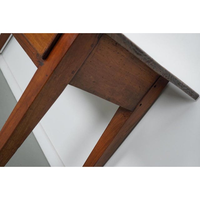 19th Century Rustic Farmhouse French Fruitwood Side Table For Sale - Image 18 of 18