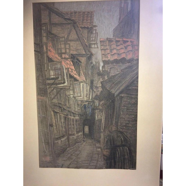 Paul Helms, Old Hamburg, 1908, Pastel For Sale - Image 10 of 13