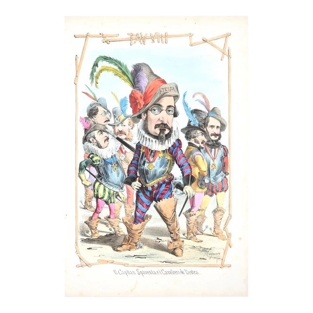 Il Capitan Spaventa - Lithograph by A. Maganaro - 1871 1871 For Sale