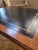 Vintage Drexel Faux Bamboo Chippendale Style Leather Top Game Table For Sale - Image 12 of 14