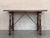 Late 19th Century 19th Spanish Side Table With Cared Turned Legs and Iron Stretcher For Sale - Image 5 of 11