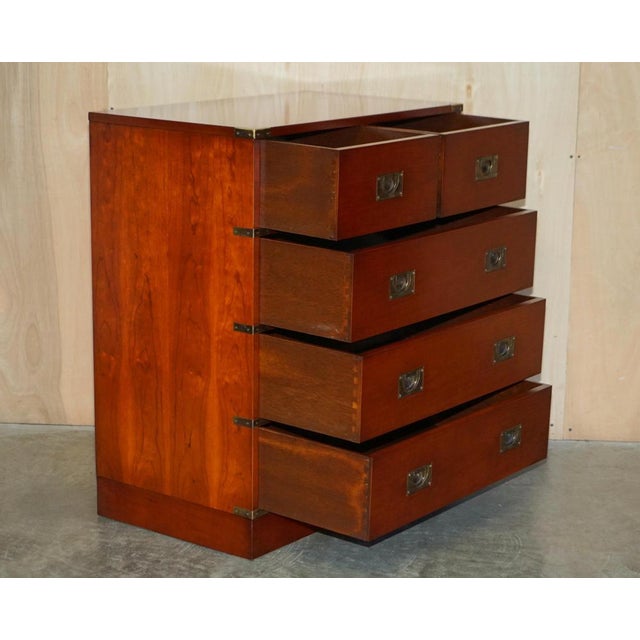 Vintage Military Campaign Chest of Drawers in Oak For Sale - Image 18 of 18