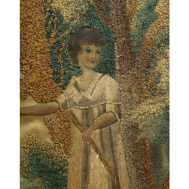 Regency Stumpwork Oval Picture For Sale - Image 12 of 13