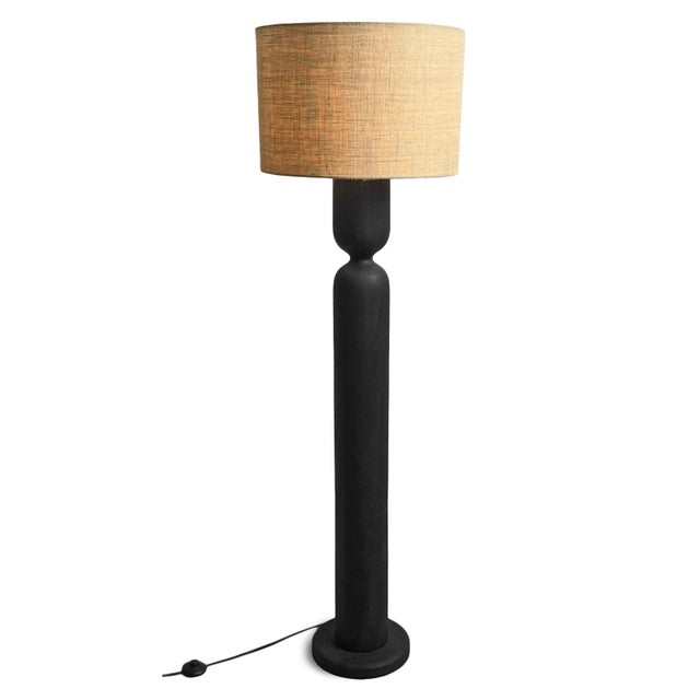 Black Mali Pillar Floor Lamp For Sale - Image 9 of 9