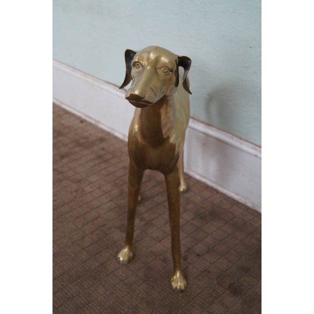 Vintage Brass Whippet Greyhound Dog Statue Chairish