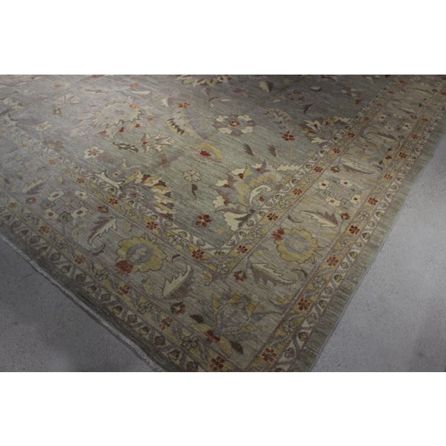 Late 20th Century Hand-Knotted Wool Pakistani Rug - 11′8″ × 17′5″ For Sale - Image 4 of 5