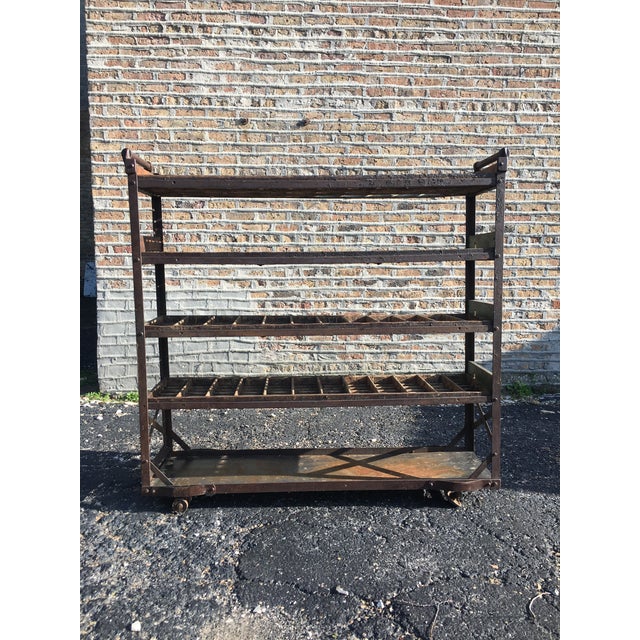 Antique Industrial Rolling Cart With Shelves Chairish