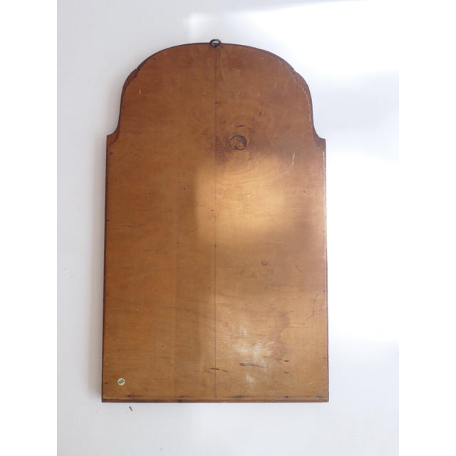 Brown Antique Scalloped Wooden Wall Mirror, 1800s For Sale - Image 8 of 10