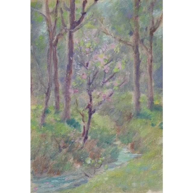 French Vintage 1924 Dawson Dawson-Watson Forest Stream Painting For Sale - Image 3 of 5
