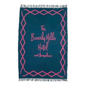Vintage Asprey for the Beverly Hills Hotel Wool Blanket Made in Scotland