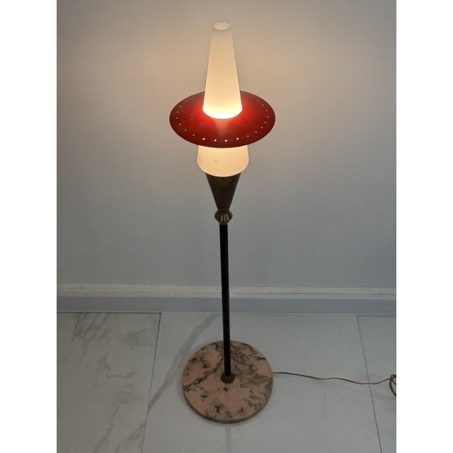 1950s Small Italian Floor Lamp in the style of Stilnovo, 1950 For Sale - Image 5 of 13
