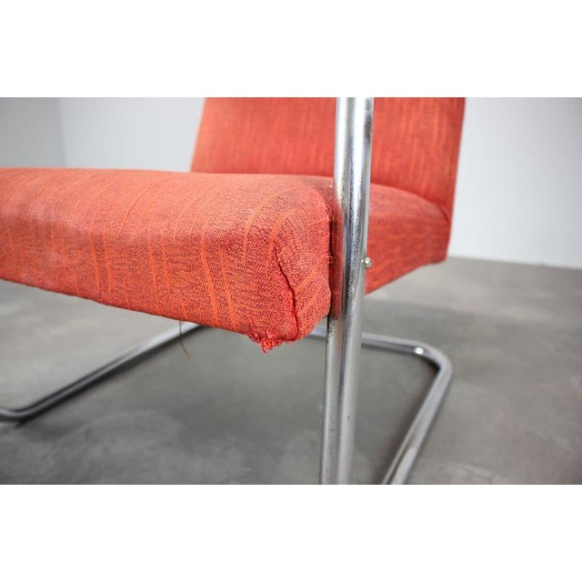 Orange Bauhaus B36P Armchair by Anton Lorenz, Former Czechoslovakia, 1930s For Sale - Image 8 of 15