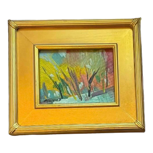 2024 Autumn Landscape in Oil Jose Trujillo Abstract Expressionist in Closed Corner Plein Air Frame