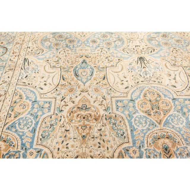Authentic 1900s Persian Tabriz Handmade Wool Rug For Sale - Image 4 of 7