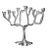 Donald Drumm Vintage Mid Century Modern Don Drumm Style Aluminum Abstract Brutalist Artisan Sculpture Menorah For Sale - Image 4 of 13