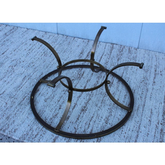 1960s Bronze With Travertine Top Coffee Table For Sale In New York - Image 6 of 11