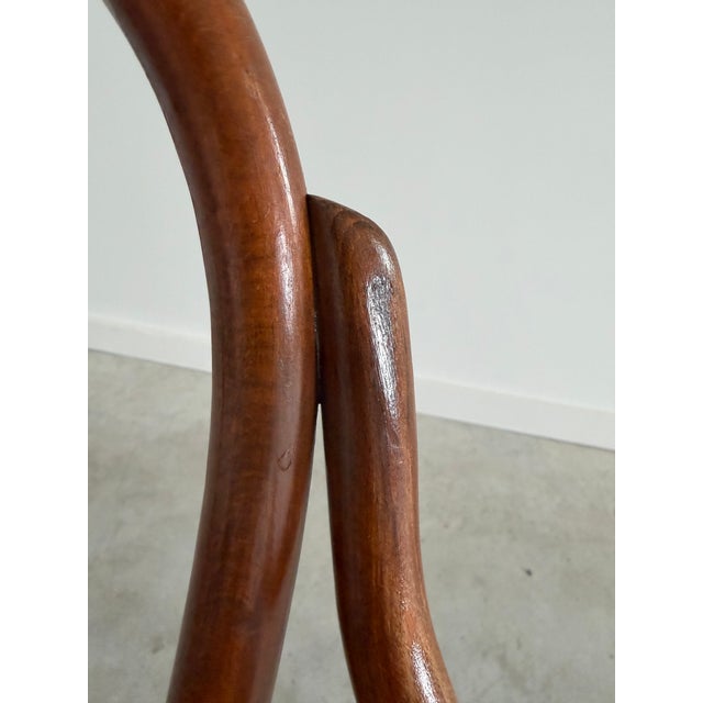 Thonet Steamed Bentwood + Cane Desk Chair Armchair Heart Motif For Sale - Image 10 of 12