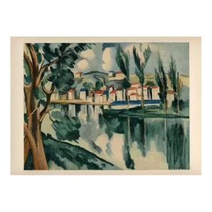 1958 Vlaminck Lithograph 15 the Seine at Chatou