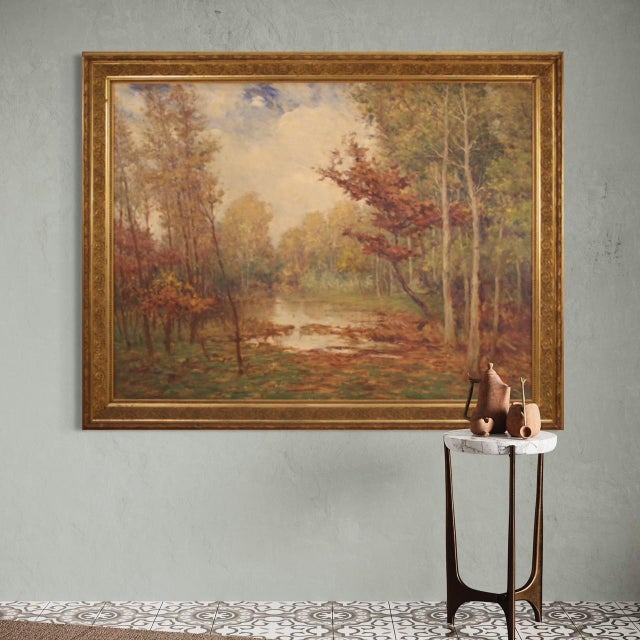 E. Rossi, Italian Woodland Landscape, 1940, Oil, Framed For Sale - Image 13 of 15