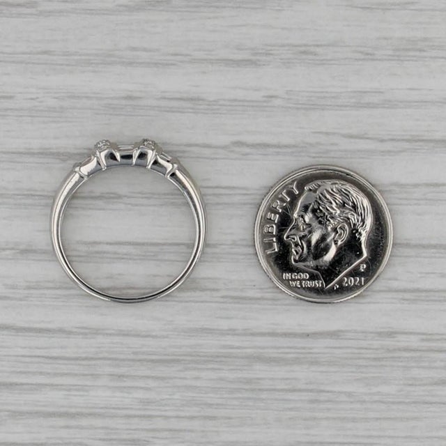 0.27ctw Diamond Wedding Band 950 Platinum Stackable Ring Size 6.5 For Sale - Image 4 of 8