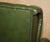 Chesterfield Wingback Swivel Chair in Green Leather For Sale - Image 13 of 18