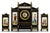 Antique French Black Marble and Hand-Painted Clock Garniture Set, Late 19th Cent For Sale - Image 11 of 11