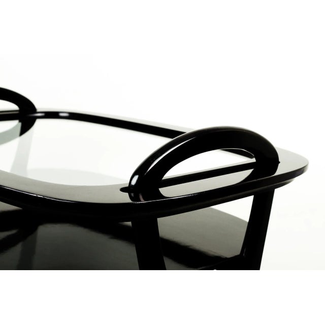 Serving Table with Removable Glass Top, 1950s For Sale - Image 6 of 8