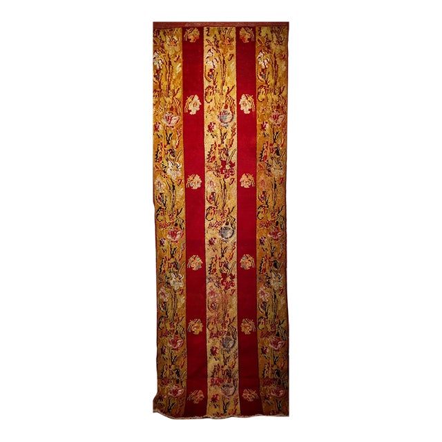 Vintage French Aubusson Runner, Hand-Knotted Wool, Floral Design, 4' X 13' For Sale