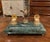 Metal 19th Century French Green Marble and Bronze Rooster Inkwell Signed Melotte For Sale - Image 7 of 13