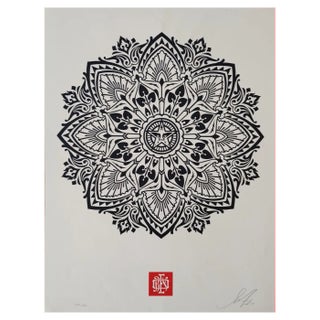 Shepard Fairey (Obey), Mandala Ornament Black, Screenprint For Sale