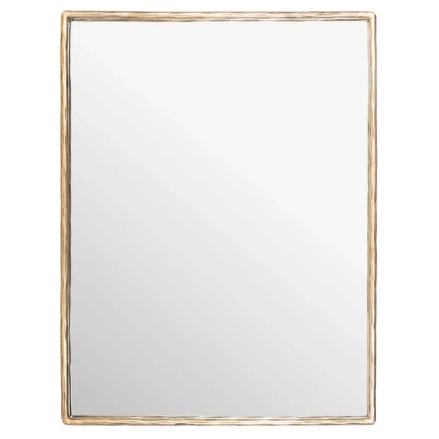 Trish Small Rectangle Metal Mirror - Brass For Sale In Philadelphia - Image 6 of 6