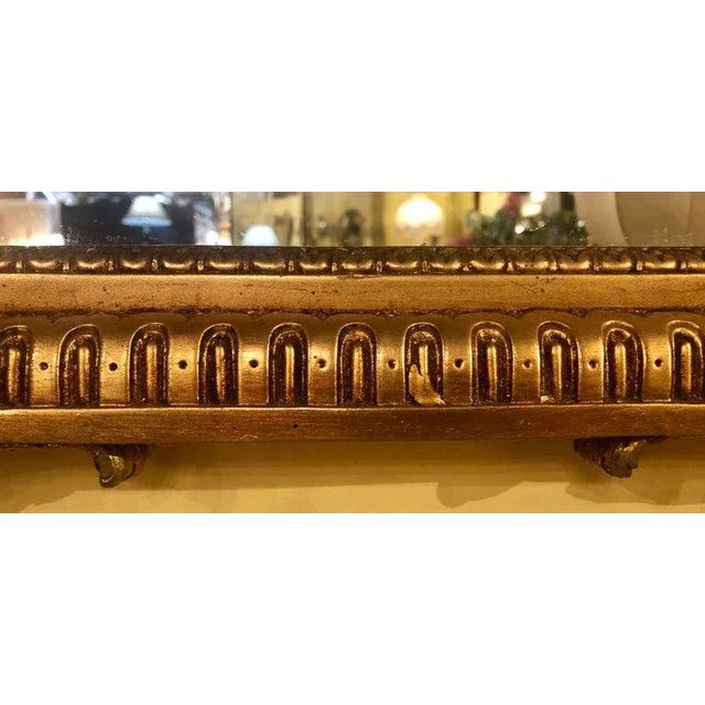 Hollywood Regency Carved Wall Console or Over the Mantle Mirror For Sale - Image 10 of 13