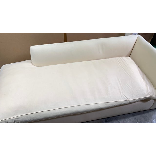 Contemporary Cream Linen 'Right Back' Sofa by Waldo Fernandez For Sale - Image 12 of 18