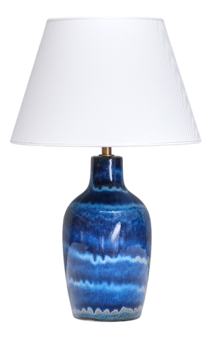 Table Lamp in Gradient Blue Glaze by Kent Eriksson for Designhuset, Sweden, 1970s