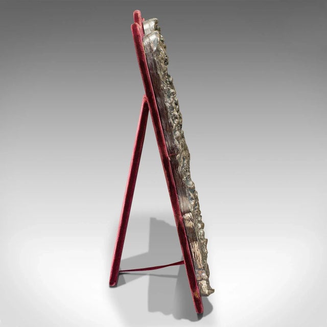 1950s Sterling Silver Decorative Mirror For Sale - Image 4 of 11