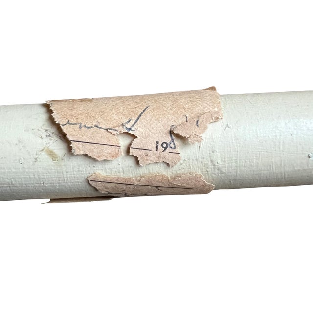 Pair of Antique White Twin Bed Headboards With Hand-Painted Floral Medallions For Sale - Image 10 of 12