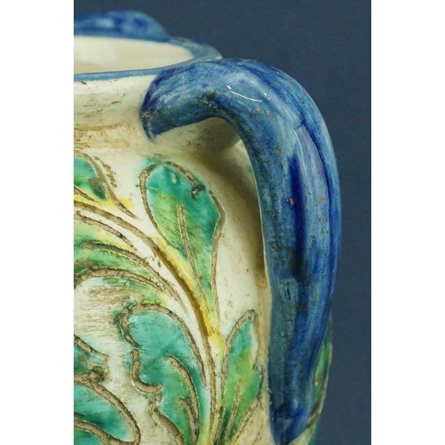 Antique Ceramic Vase with Handles from Fratelli Fanciullacci, 1890s For Sale - Image 12 of 18