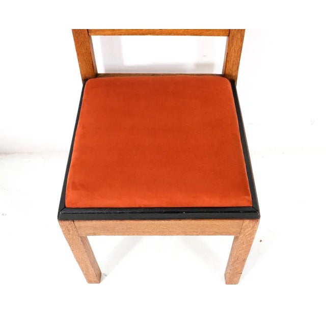 Art Deco Modernist Oak Side Chair by Jan Brunott, 1920s For Sale - Image 6 of 9