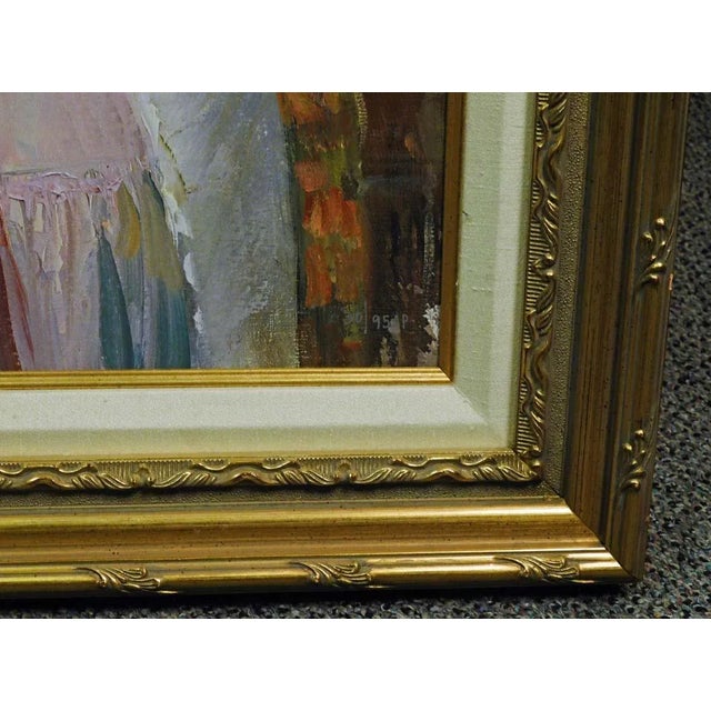 Pino "Isabella" on Canvas Hand Signed & Embellished W/ Custom Frame For Sale - Image 9 of 9