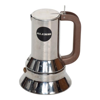 1980s Richard Sapper for Alessi Modern Espresso Maker Chrome For Sale